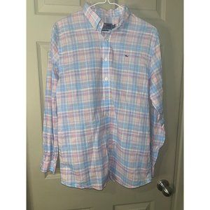 Youth Vineyard Vines Boys Lightweight Plaid Oxford XL/18